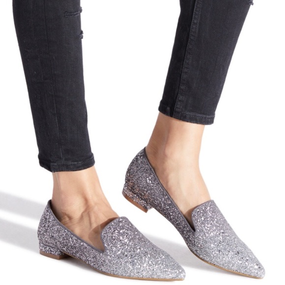 Shoe Dazzle Shoes - Take 40% Off Avery Ombré Glitter Flats Size 7 NIB
